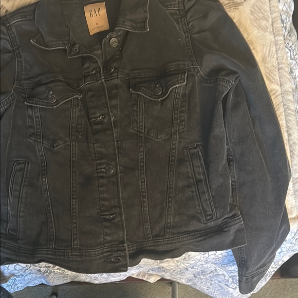 GAP Black Jean Jacket Timeless Denim Essential - Picture 4 of 7